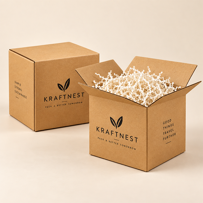 7x7x7 Corrugated Kraft Shipping Box